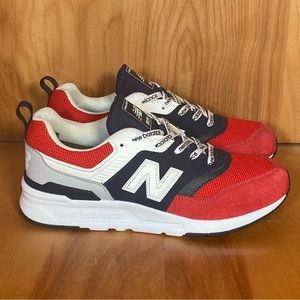 Womens 6.5 Youth 5 New Balance 997H Red Blue White Athletic Shoes SEF0911